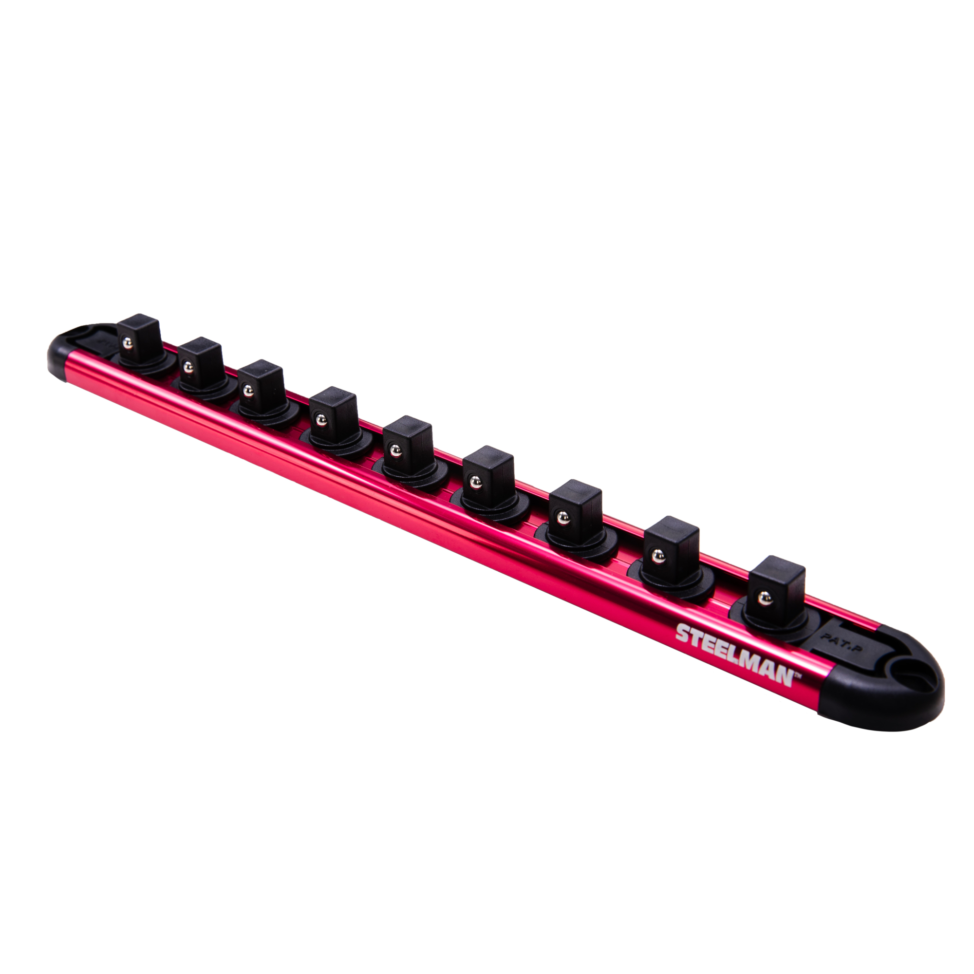 STEELMAN 3/8-Inch Drive 9-Piece Aluminum Socket Storage Rail, 11.5-Inch Length, Model# 60731
